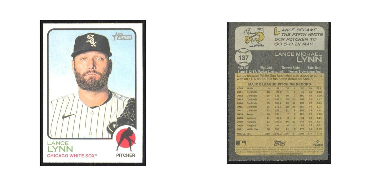 2022 Topps Heritage Lance Lynn White Sox #137