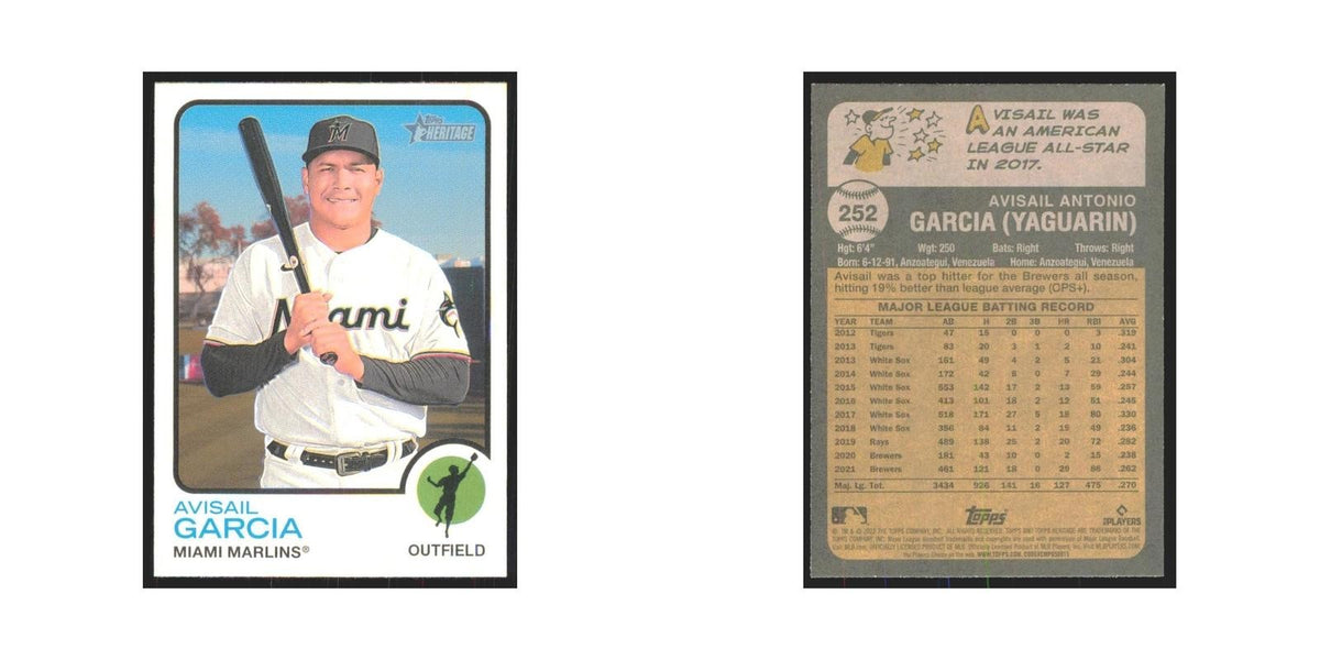 2022 Topps Heritage Avisail Garcia Marlins #252