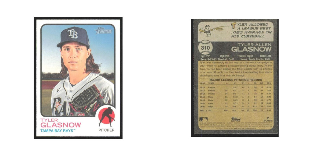2022 Topps Heritage Tyler Glasnow Rays #310