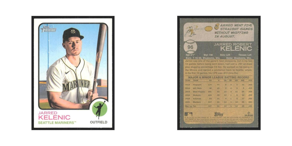 2022 Topps Heritage Jarred Kelenic Mariners #96