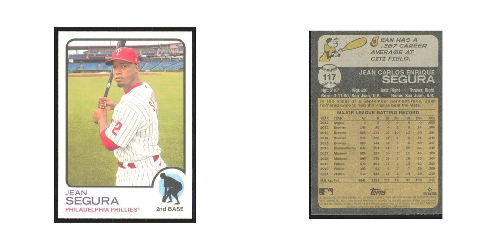 2022 Topps Heritage Jean Segura Phillies #117