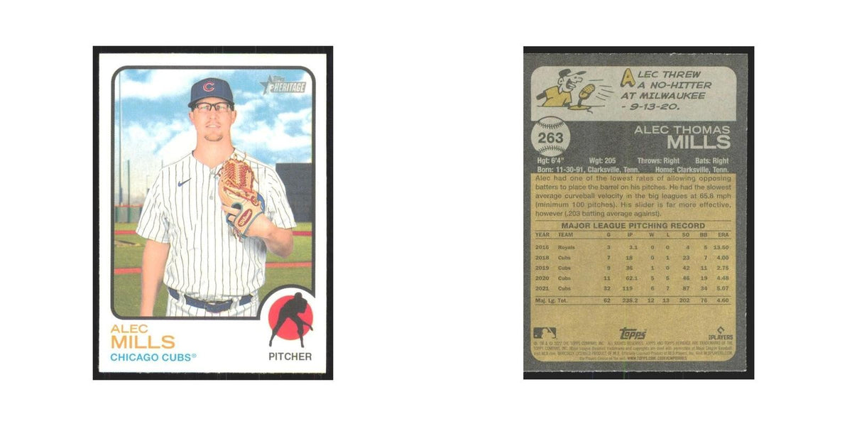 2022 Topps Heritage Alec Mills Cubs #263