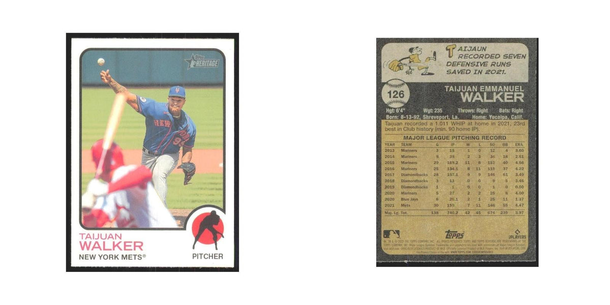 2022 Topps Heritage Taijuan Walker Mets #126