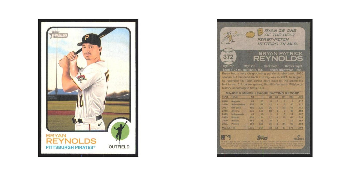 2022 Topps Heritage Bryan Reynolds Pirates #372