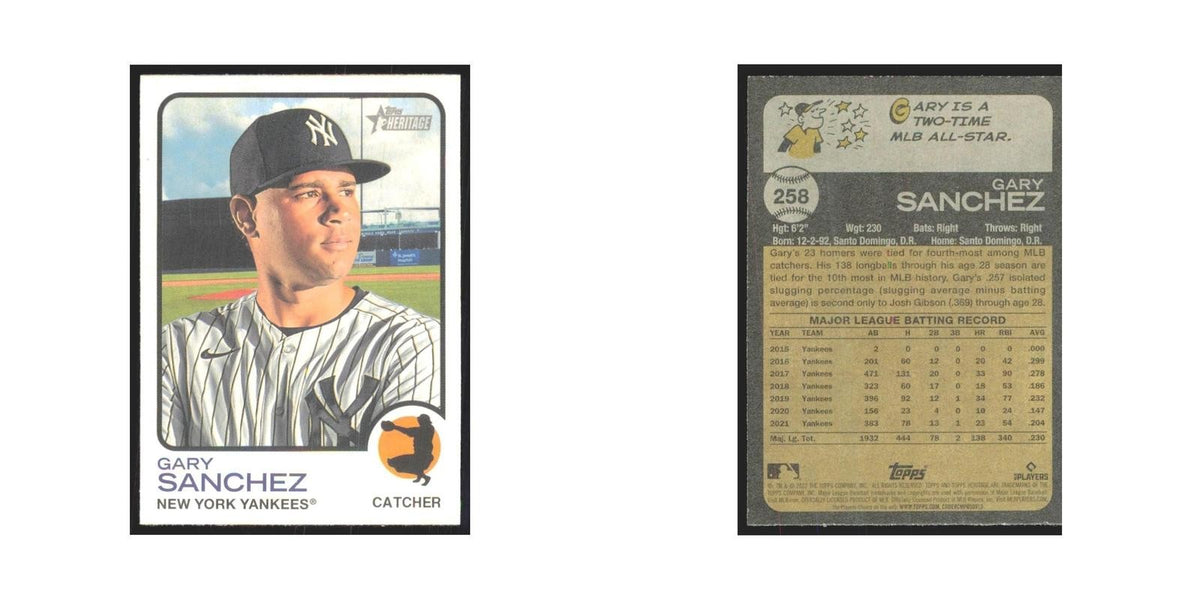 2022 Topps Heritage Gary Sanchez Yankees #258