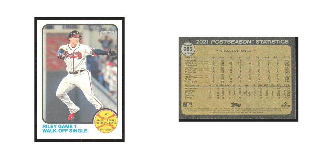 2022 Topps Heritage Austin Riley Braves #205