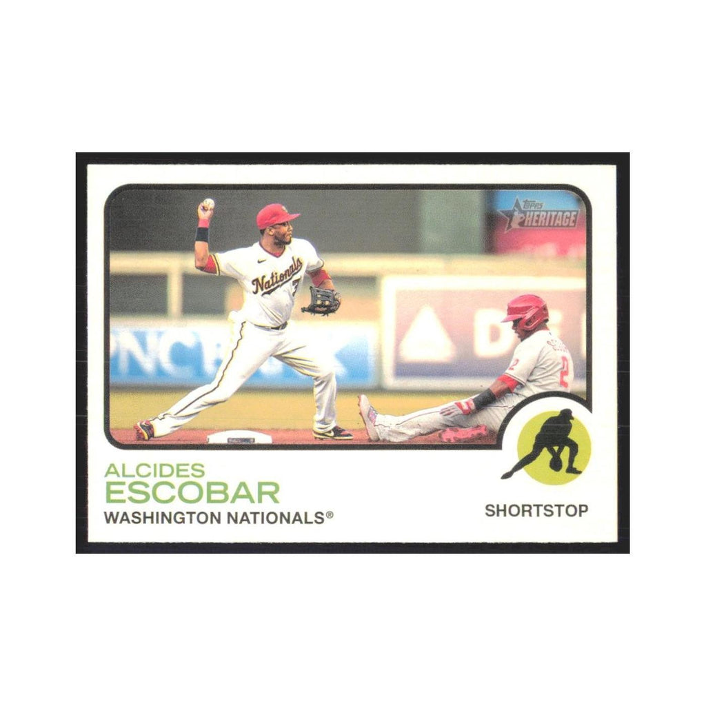 2022 Topps Heritage Alcides Escobar Nationals #308
