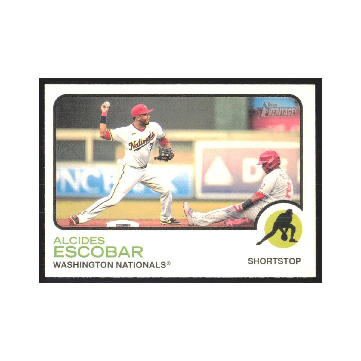 2022 Topps Heritage Alcides Escobar Nationals #308
