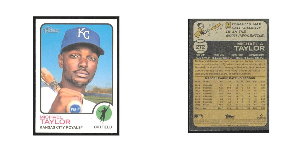 2022 Topps Heritage Michael Taylor Royals #272