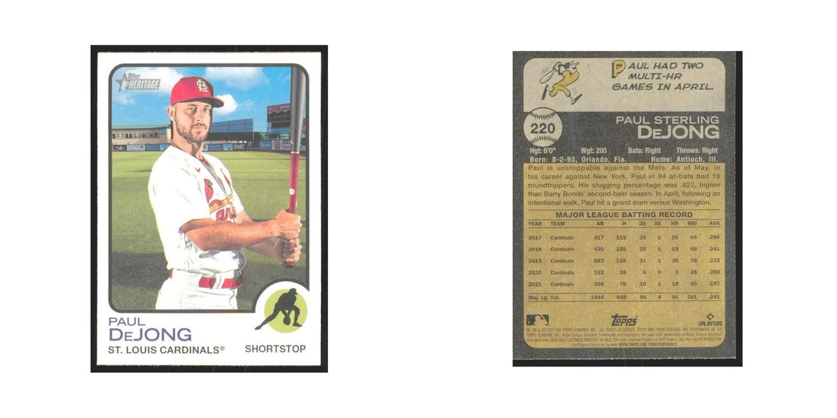 2022 Topps Heritage Paul DeJong Cardinals #220