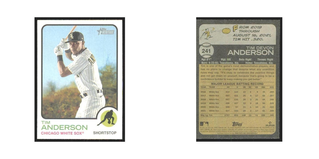 2022 Topps Heritage Tim Anderson White Sox #241