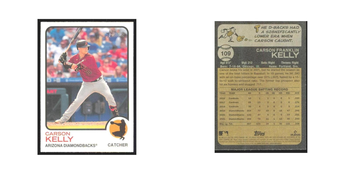 2022 Topps Heritage Carson Kelly Diamondbacks #109