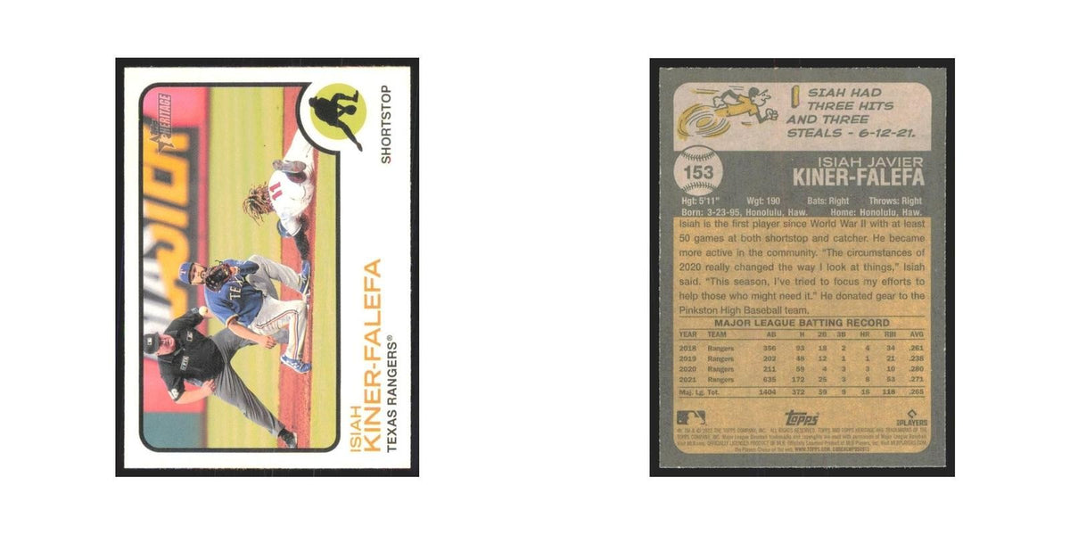 2022 Topps Heritage Isiah Kiner-Falefa Rangers #153