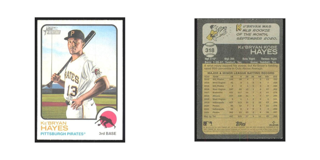 2022 Topps Heritage Ke'Bryan Hayes Pirates #318
