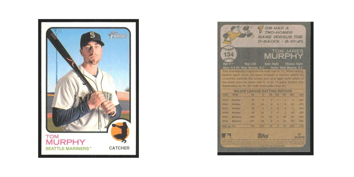 2022 Topps Heritage Tom Murphy Mariners #134