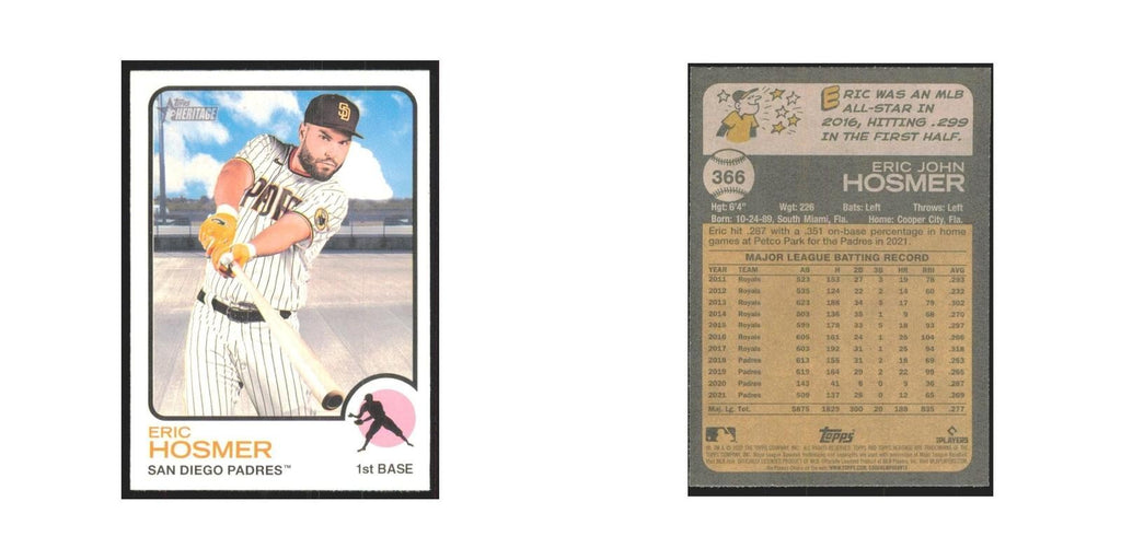 2022 Topps Heritage Eric Hosmer Padres #366