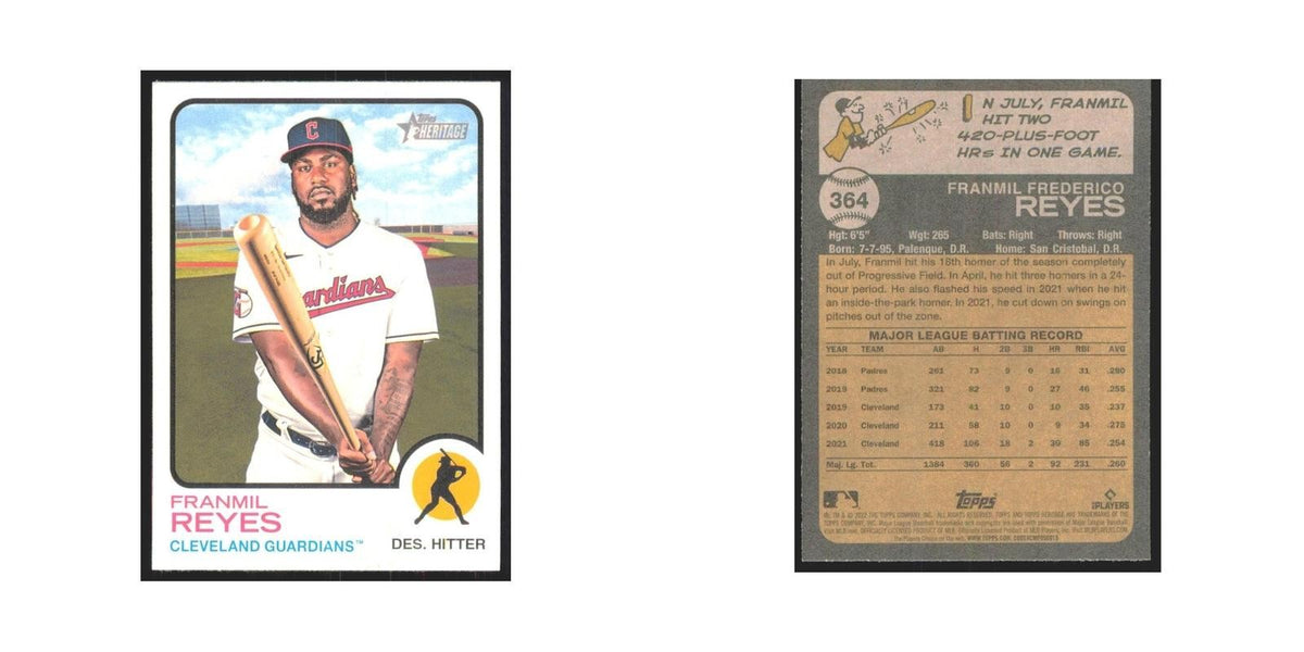 2022 Topps Heritage Franmil Reyes Guardians #364