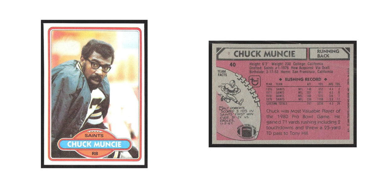 1980 Topps Chuck Muncie Saints #40