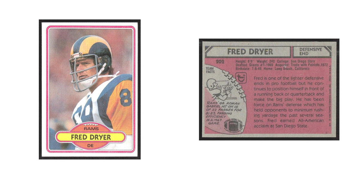 1980 Topps Fred Dryer Rams #202