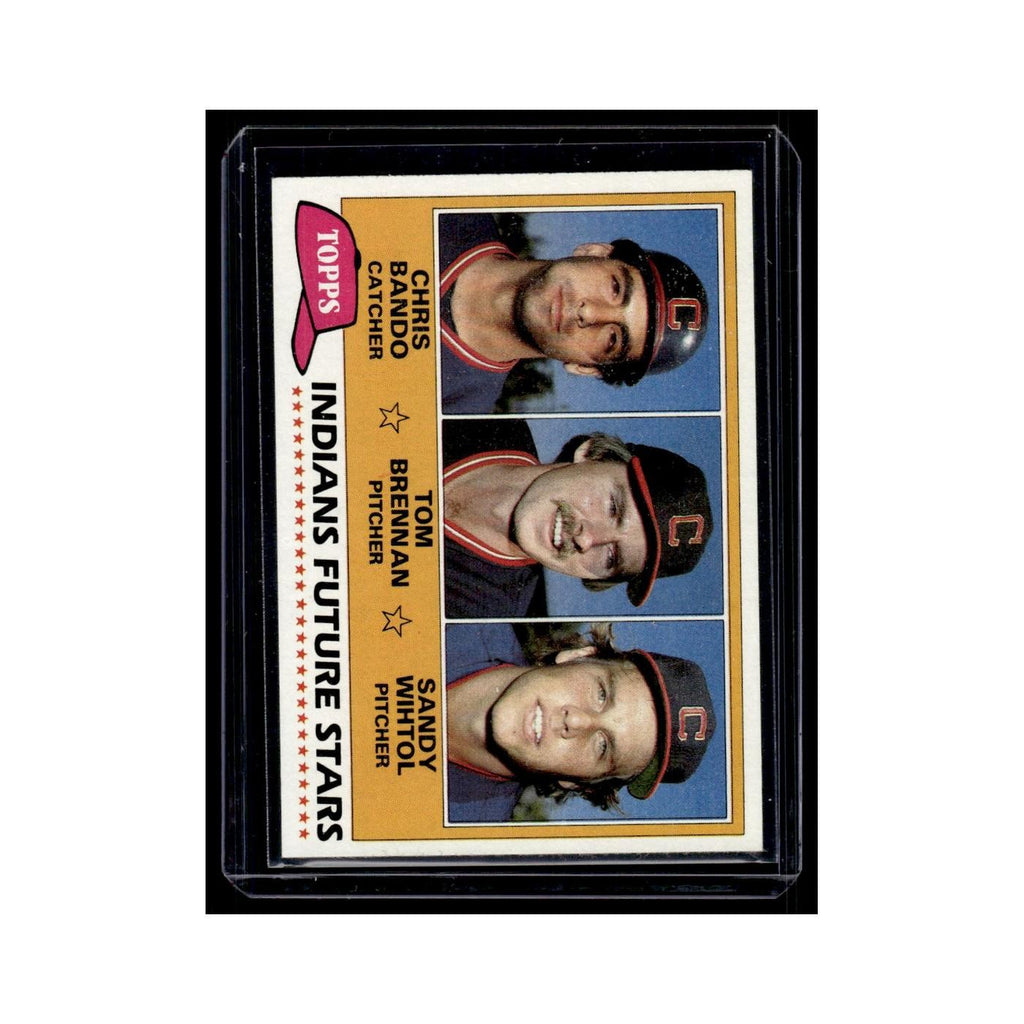 Chris Bando Tom Brennan Sandy Wihtol 1981 Topps #451 Cleveland Indians NM