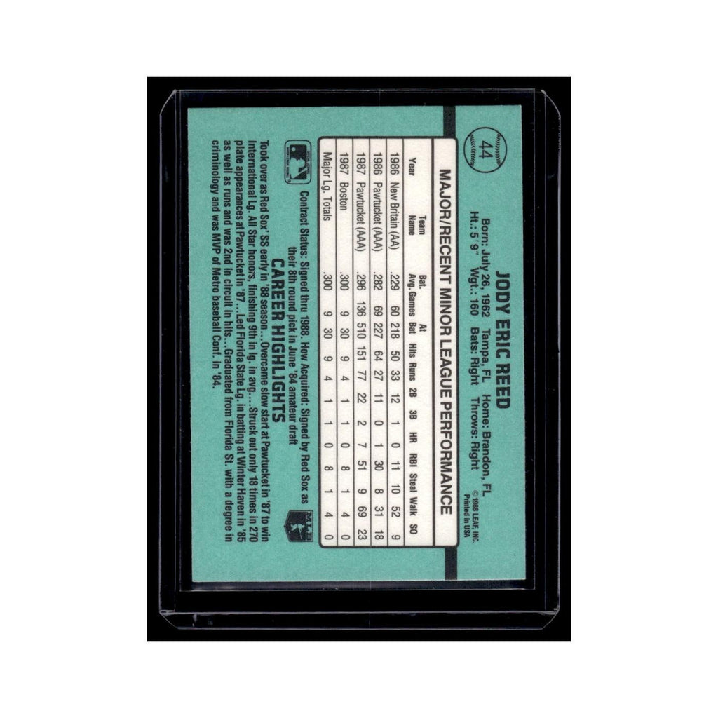 Jody Reed 1988 Donruss The Rookies #44 Boston Red Sox Baseball Card NM