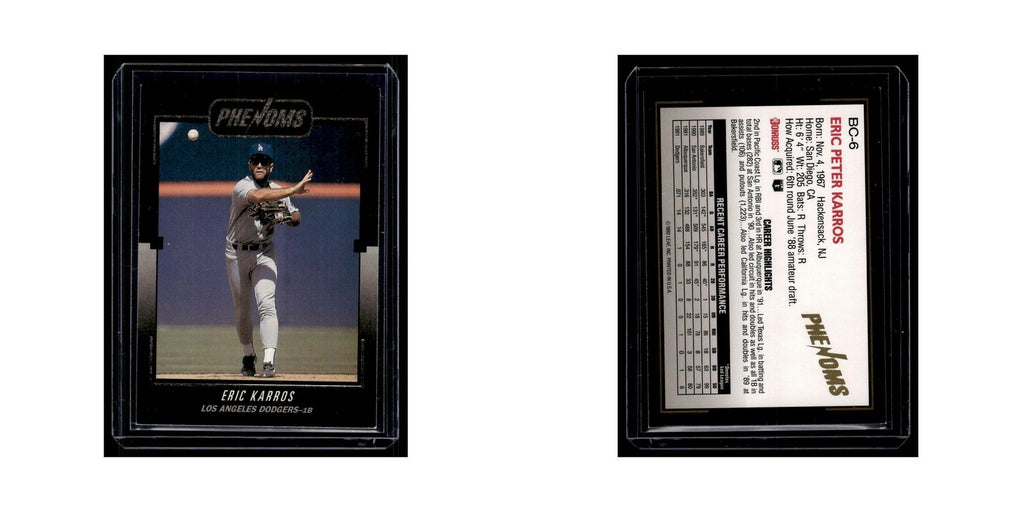 Eric Karros Rookie 1992 Donruss Phenoms #BC-6 Los Angeles Dodgers NM