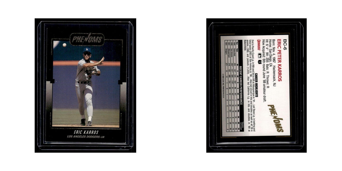 Eric Karros Rookie 1992 Donruss Phenoms #BC-6 Los Angeles Dodgers NM