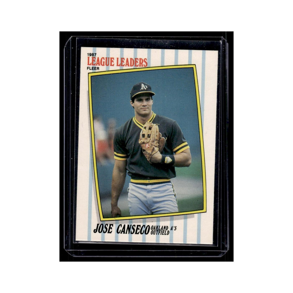 Jose Canseco 1987 Fleer League Leaders #8 Oakland Athletics Baseball Card NM
