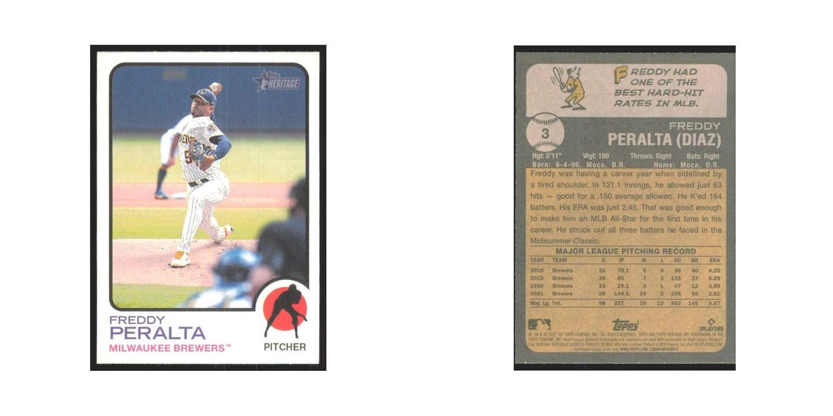 2022 Topps Heritage Freddy Peralta Brewers #3