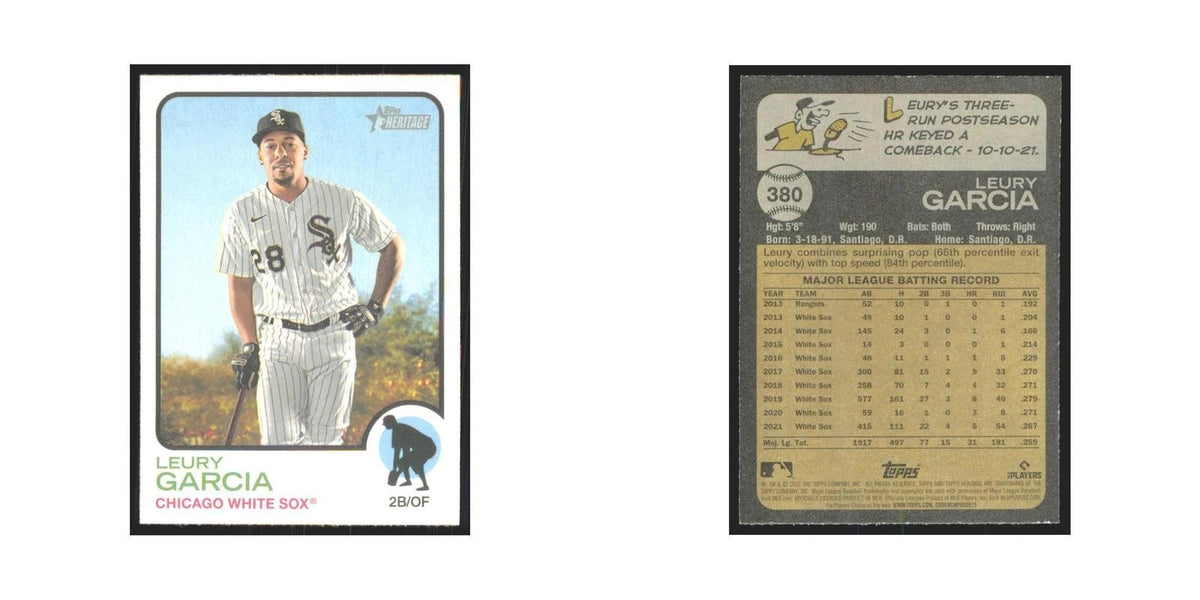 2022 Topps Heritage Leury Garcia White Sox #380