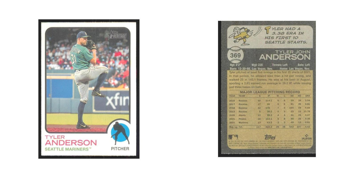 2022 Topps Heritage Tyler Anderson Mariners #369