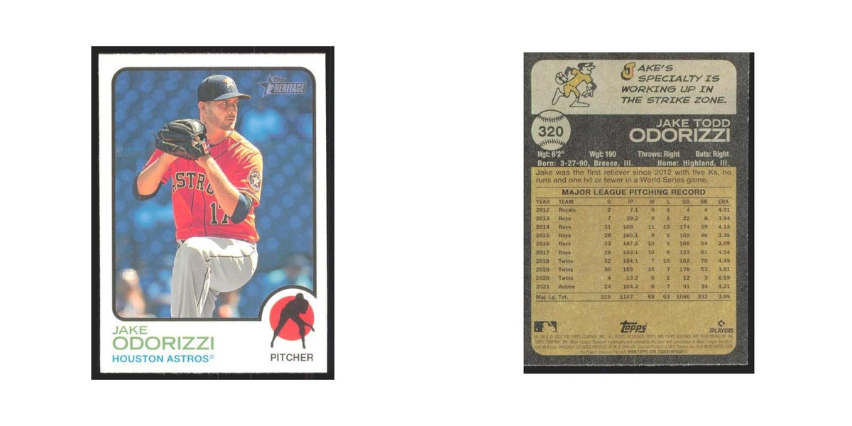 2022 Topps Heritage Jake Odorizzi Astros #320