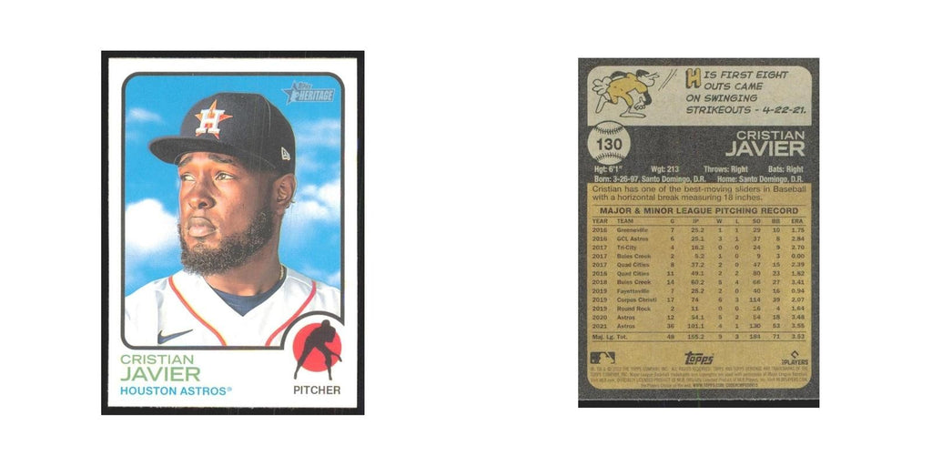 2022 Topps Heritage Cristian Javier Astros #130