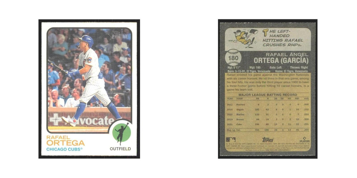2022 Topps Heritage Rafael Ortega Cubs #180