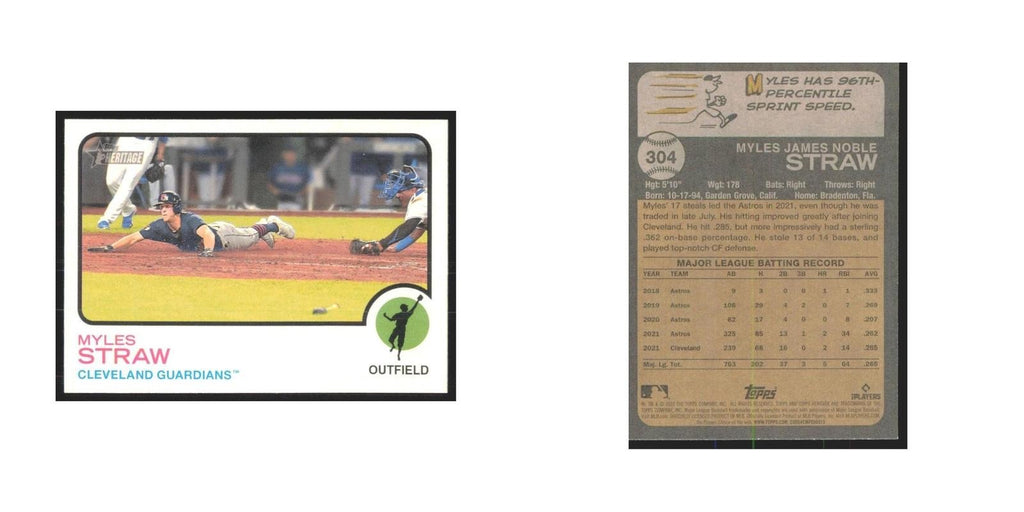 2022 Topps Heritage Myles Straw Guardians #304