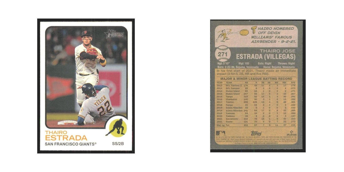 2022 Topps Heritage Thairo Estrada Giants #271