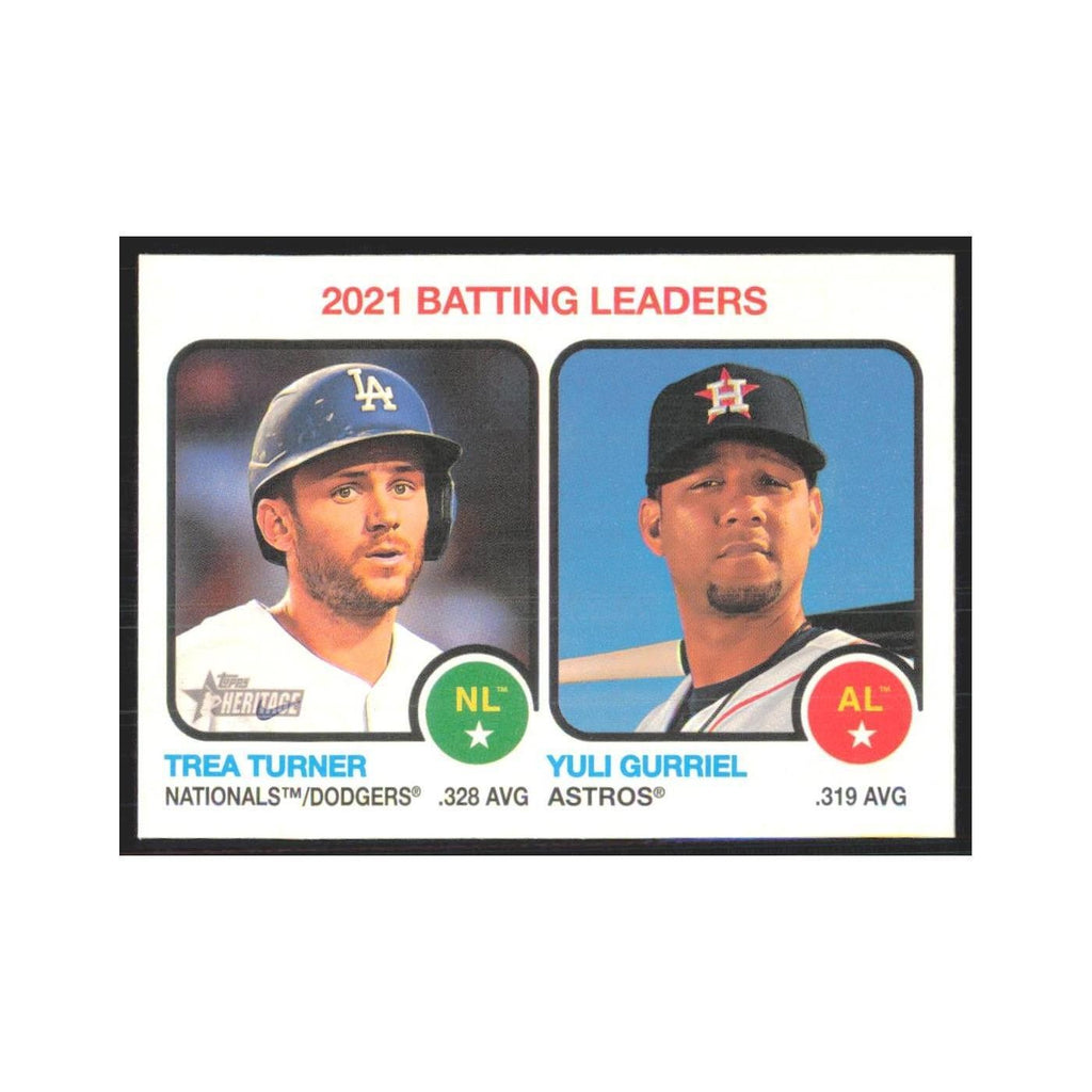 2022 Topps Heritage Yuli Gurriel/Trea Turner Houston Astros/Los Angeles Dodgers