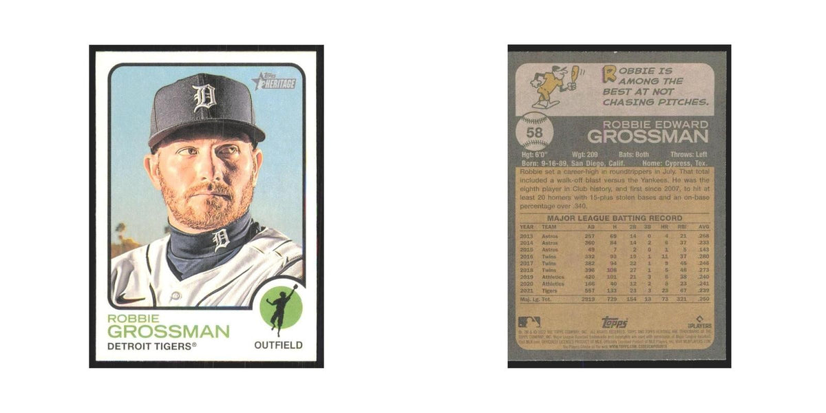 2022 Topps Heritage Robbie Grossman Tigers #58