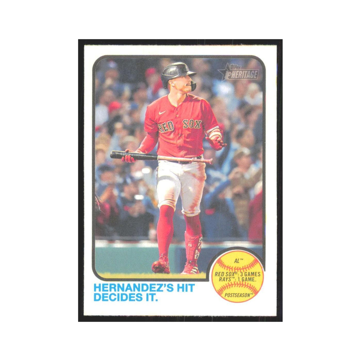 2022 Topps Heritage Hernandez's Hit Red Sox #201