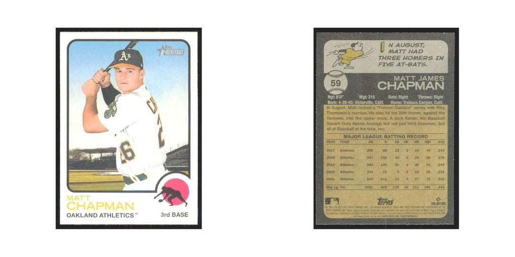 2022 Topps Heritage Matt Chapman Athletics #59