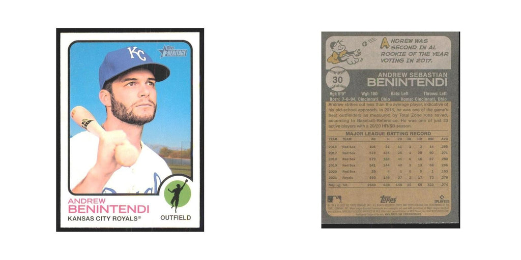 2022 Topps Heritage Andrew Benintendi Royals #30
