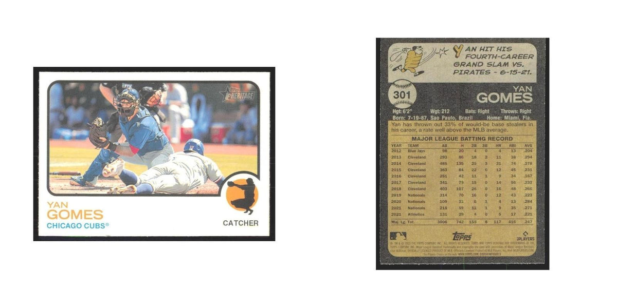 2022 Topps Heritage Yan Gomes Cubs #301