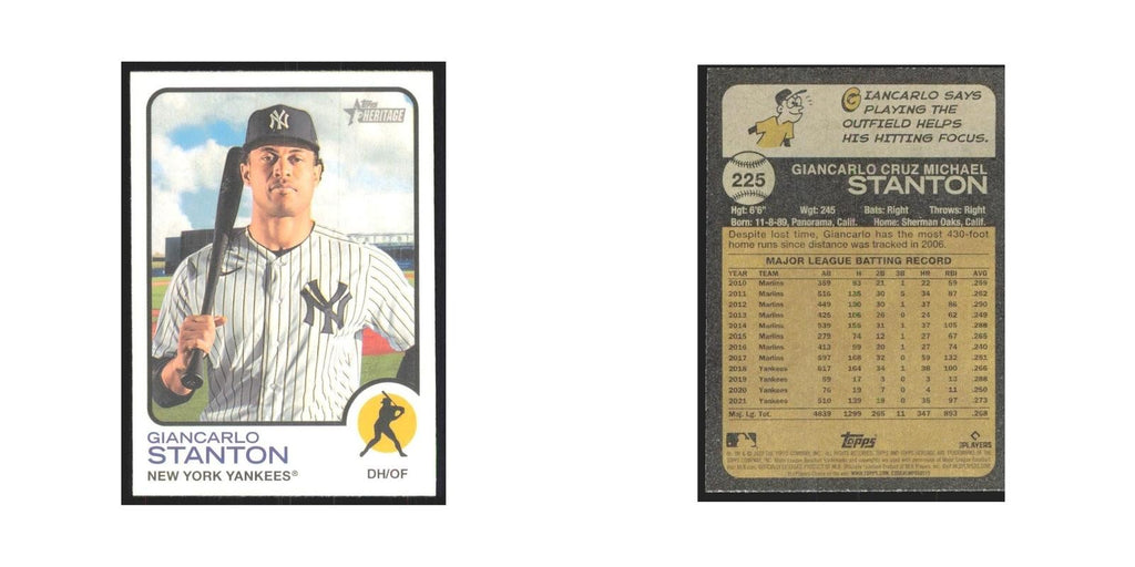 2022 Topps Heritage Giancarlo Stanton Yankees #225