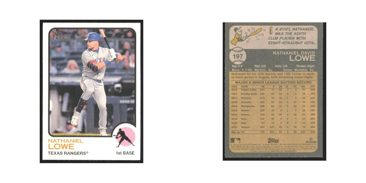 2022 Topps Heritage Nathaniel Lowe Rangers #197