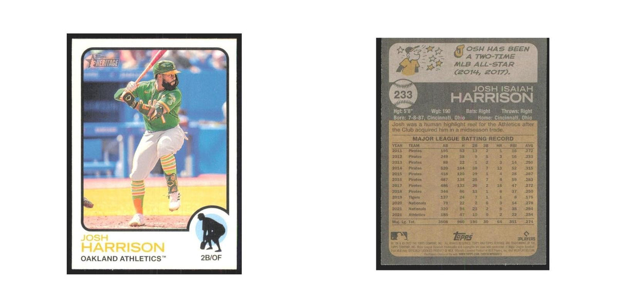 2022 Topps Heritage Josh Harrison Athletics #233