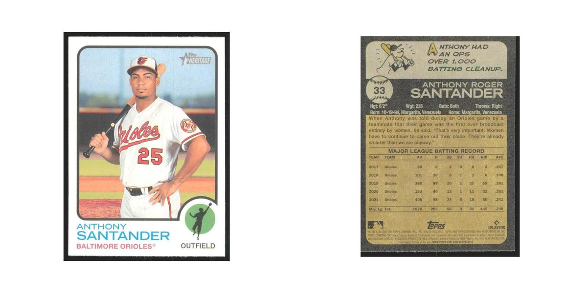 2022 Topps Heritage Anthony Santander Orioles #33