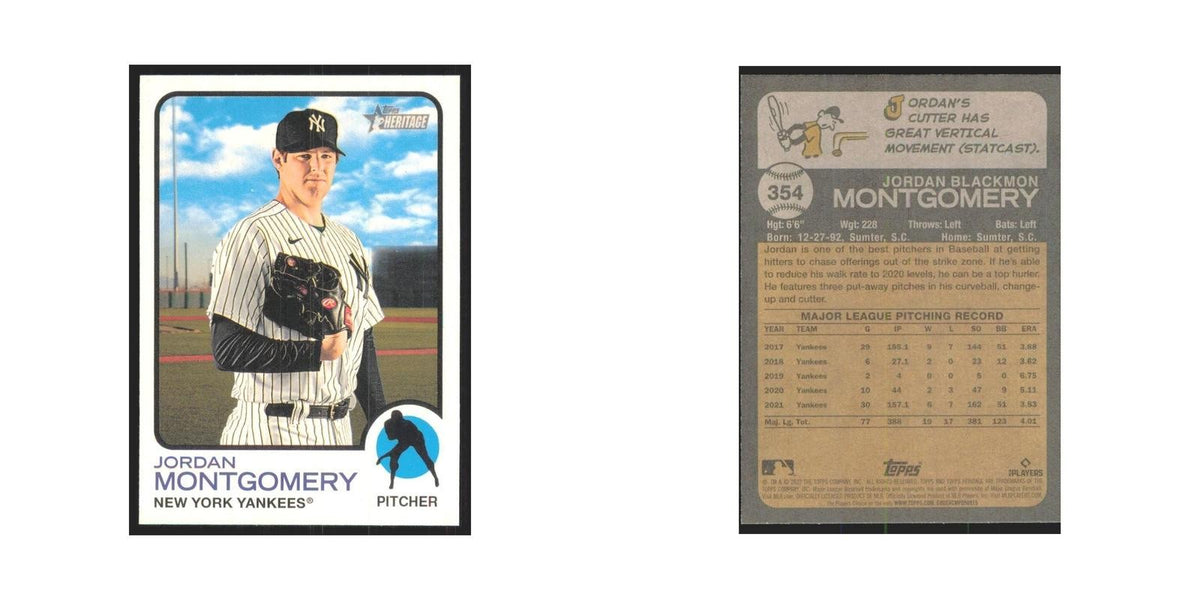 2022 Topps Heritage Jordan Montgomery Yankees #354