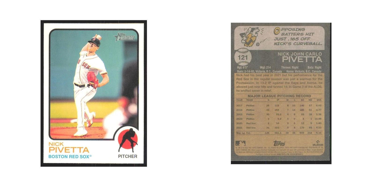 2022 Topps Heritage Nick Pivetta Red Sox #121