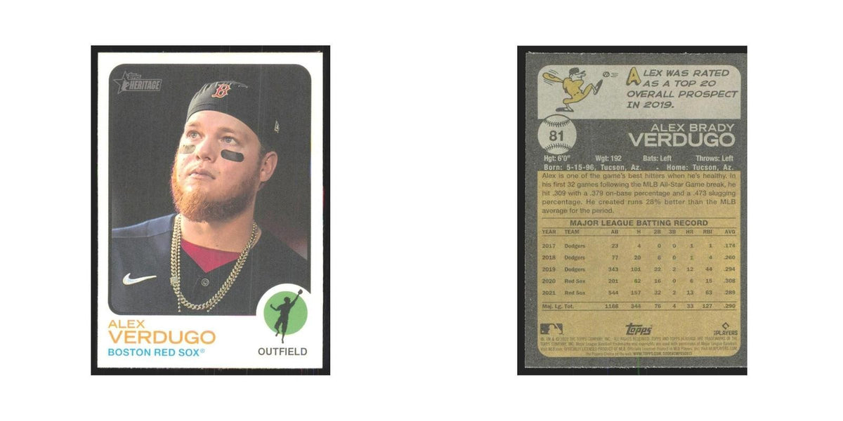 2022 Topps Heritage Alex Verdugo Red Sox #81