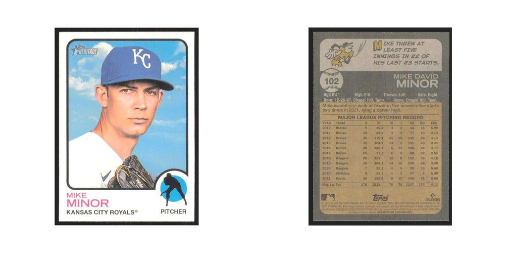 2022 Topps Heritage Mike Minor Royals #102